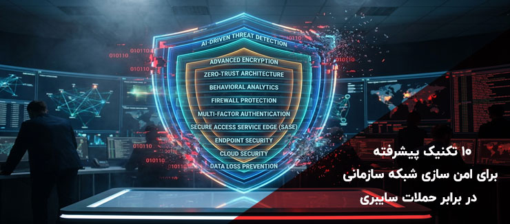 10 تکنیک پیشرفته برای امن‌ سازی شبکه سازمانی در برابر حملات سایبری