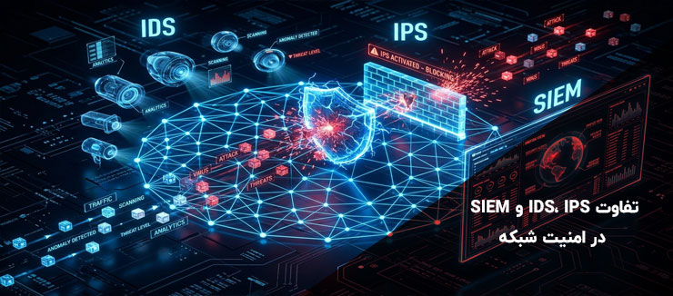 تفاوت IDS، IPS و SIEM در امنیت شبکه